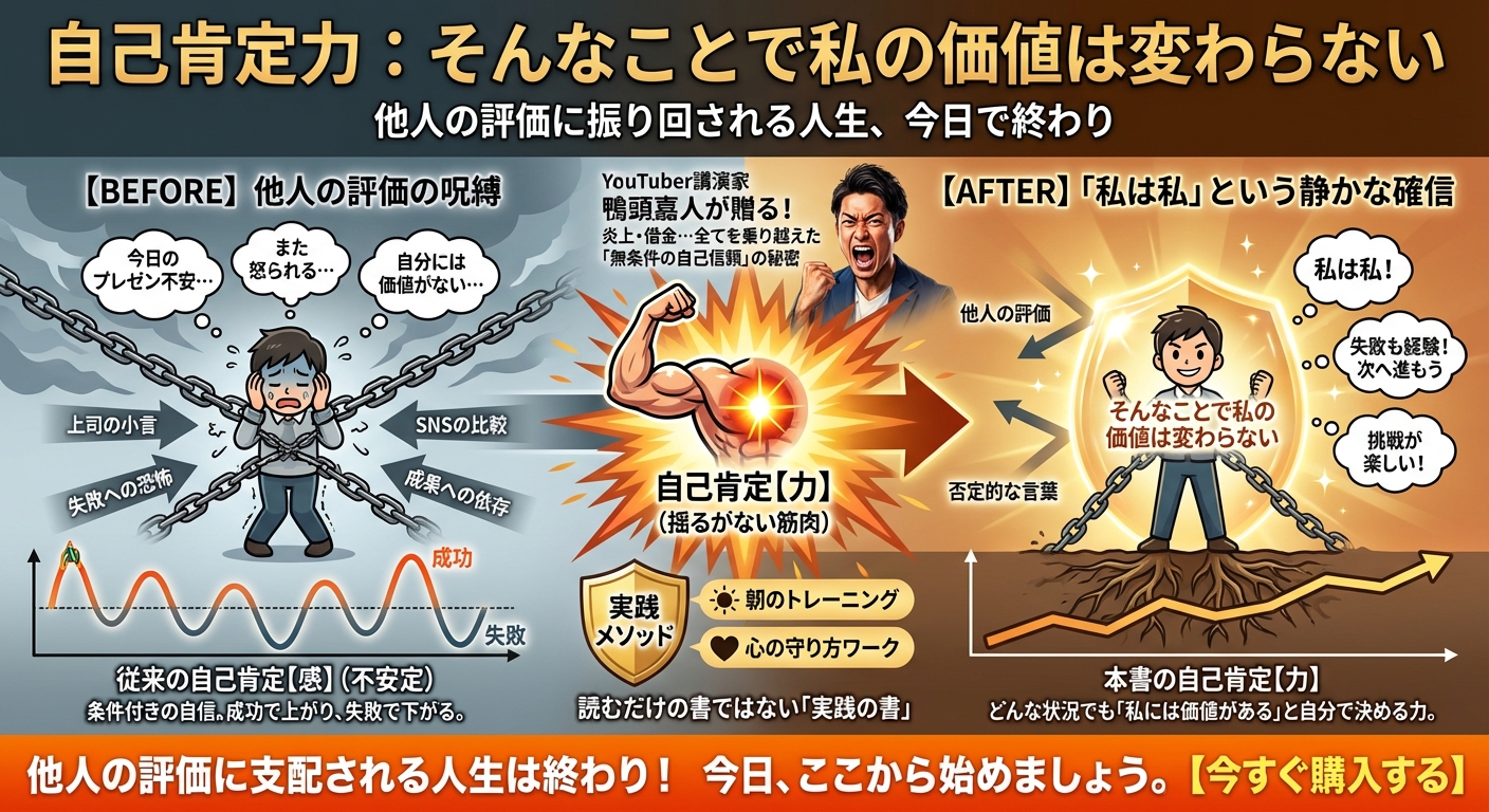 自己肯定力 : そんなことで私の価値は変わらない インフォグラフィック