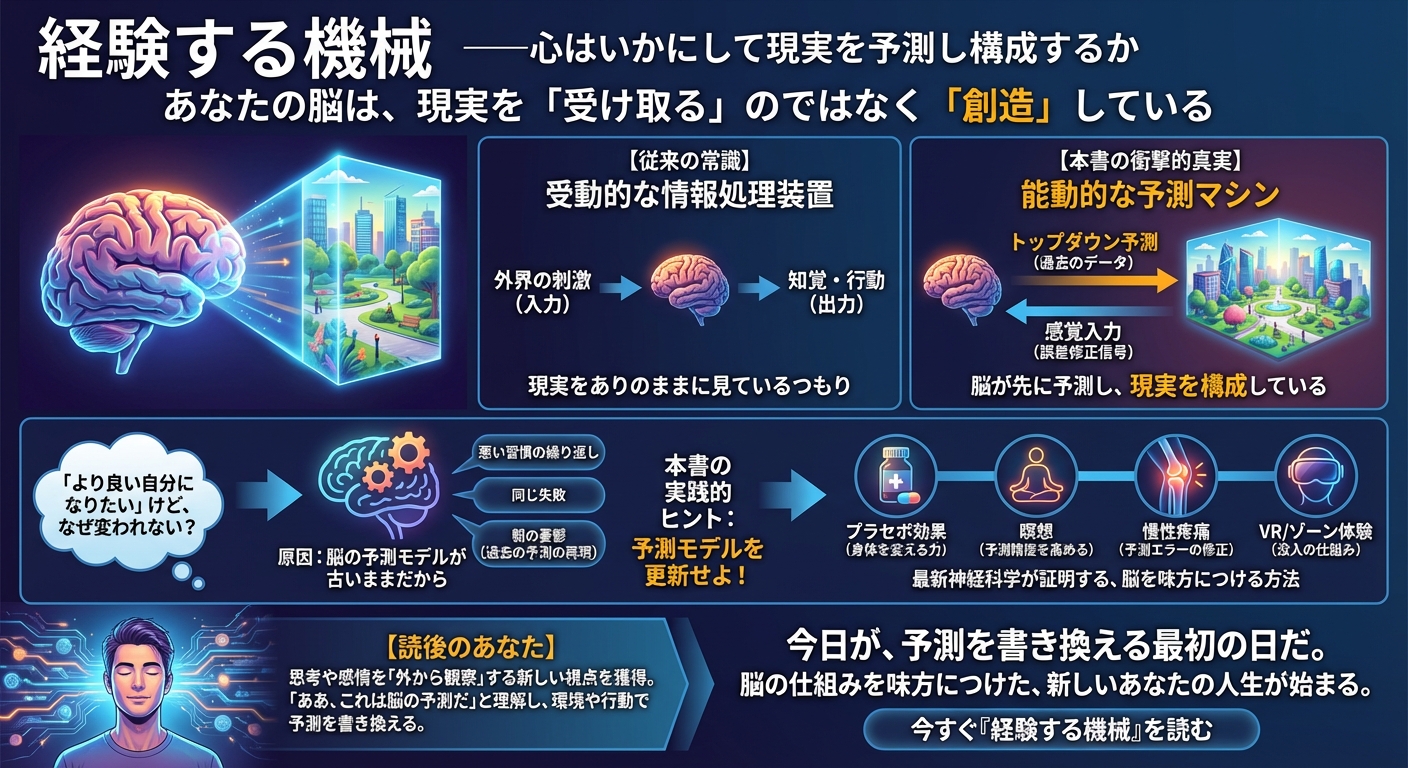経験する機械　――心はいかにして現実を予測し構成するか インフォグラフィック